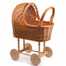 RATTAN BABY TROLLEY BASKET